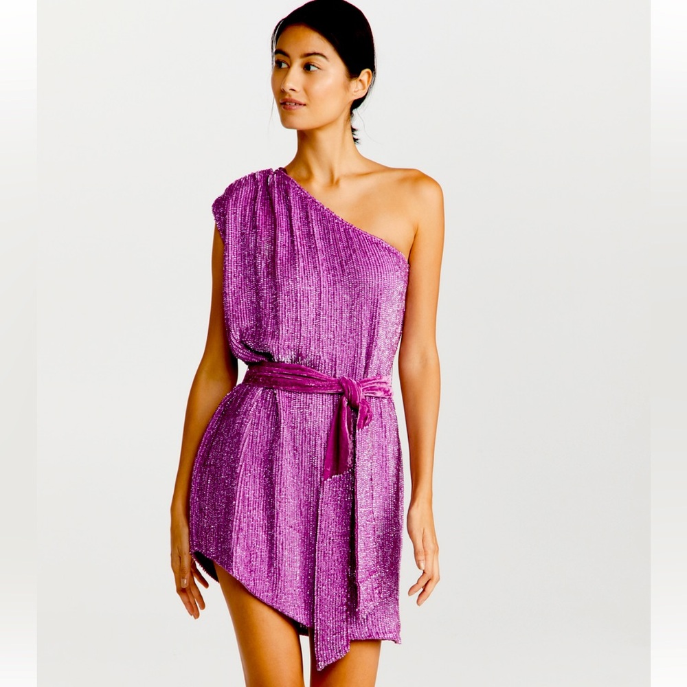 Retrofete Ella Sequin Dress XS in Lavender